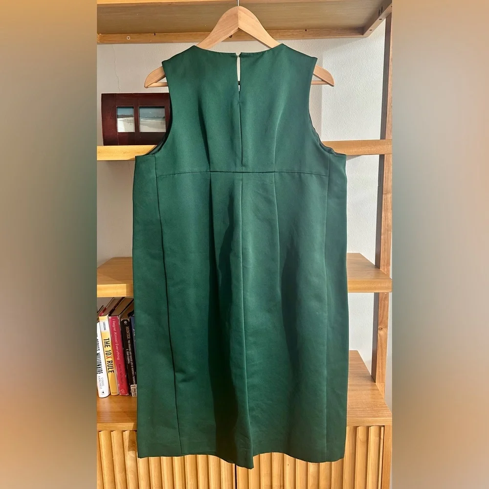 S Max Mara Deep Green Cotton Dress with Pockets - size XXL / US16 - Picture 2 of 6
